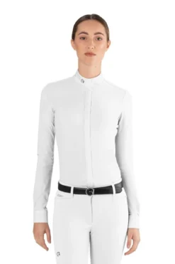 EGO7 Polo Wedstrijdshirt Lange Mouw Wit