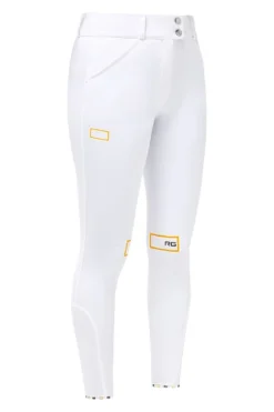 Rider's Gene Hoge Taille Kniegrip Rijbroek Dames Wit