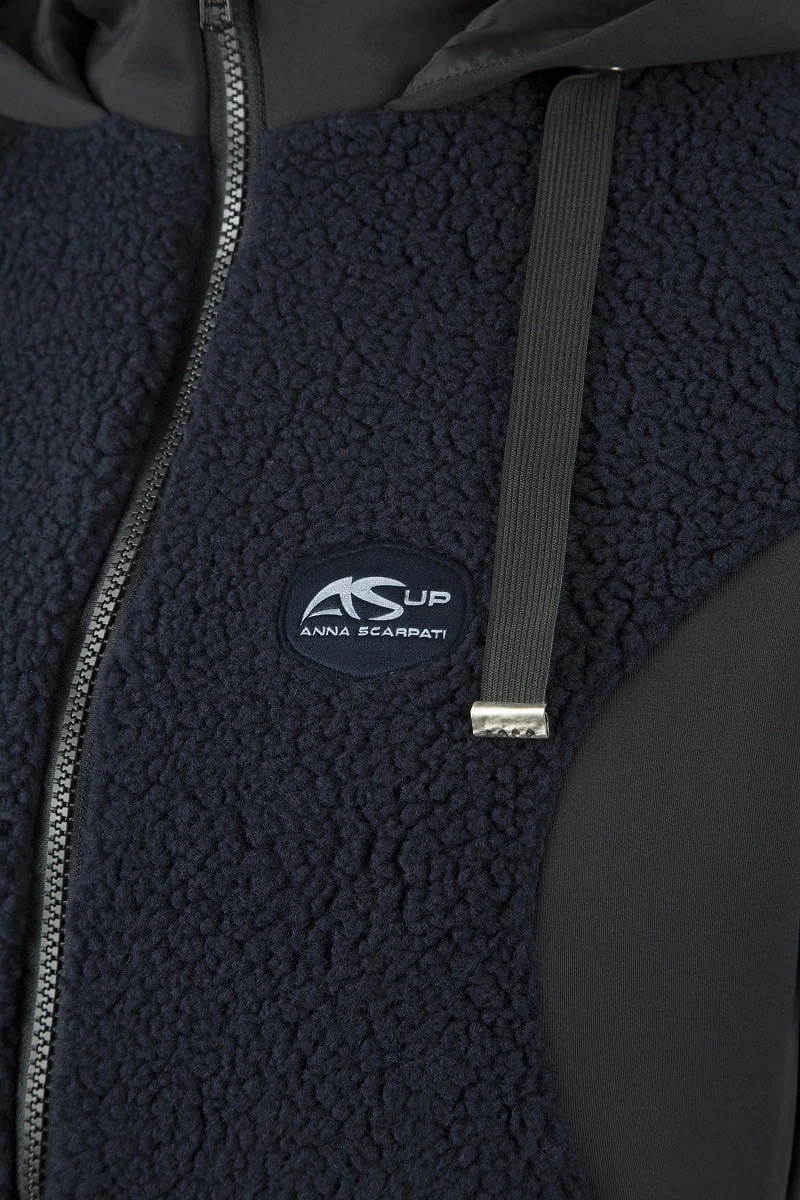 Anna Scarpati Lettonia Gewatteerde Jas Dames Navy - Afbeelding 2